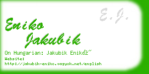 eniko jakubik business card